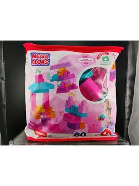 Mega Bloks First Builders Big Building Bag Pink 80 Pieces Set